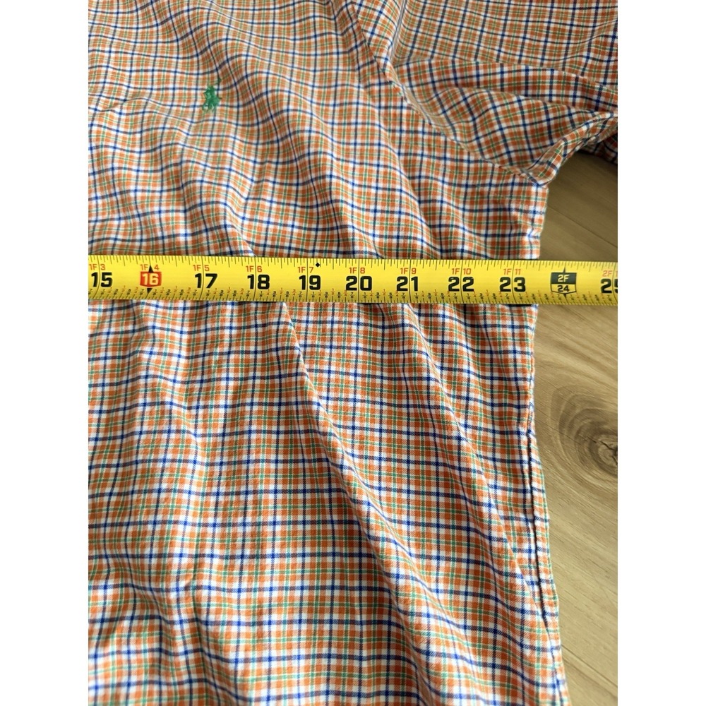 Polo Ralph Lauren Shirt Mens XL Multicolor Plaid Long Sleeve Button Down Orange - Picture 4 of 4